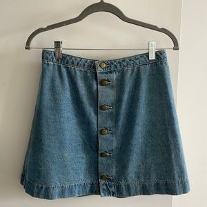 American Apparel denim A-line skirt